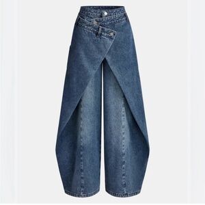 Commense Cross Wrap Barrel Jeans
